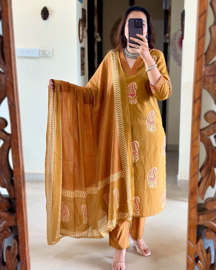 3pc cotton suit