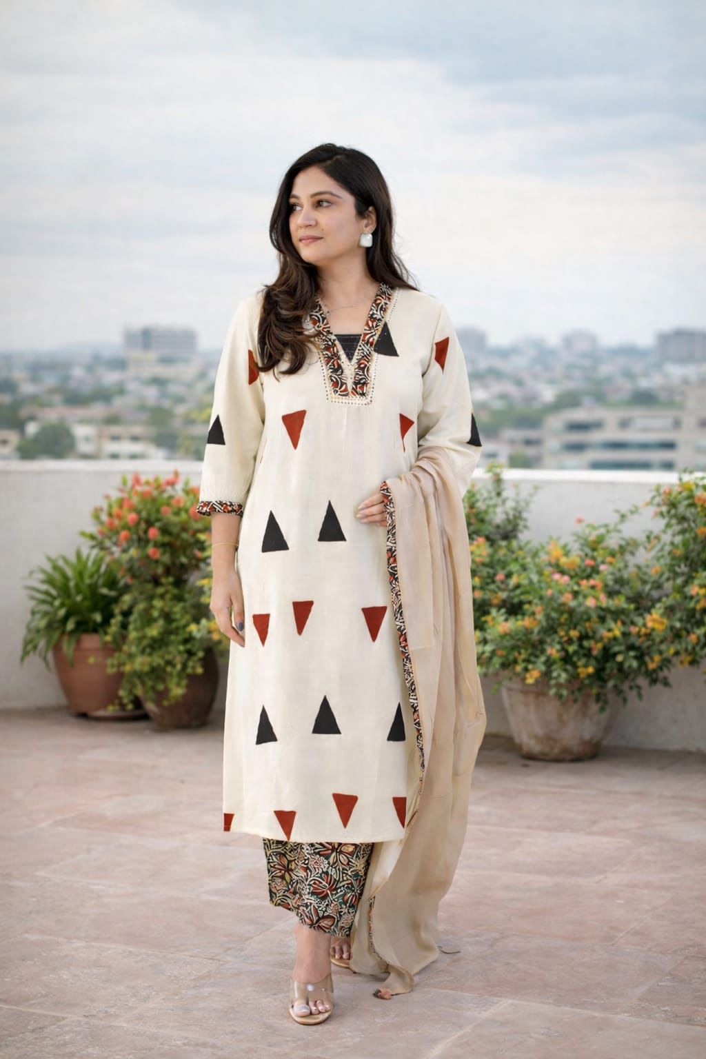 3pc cotton suit