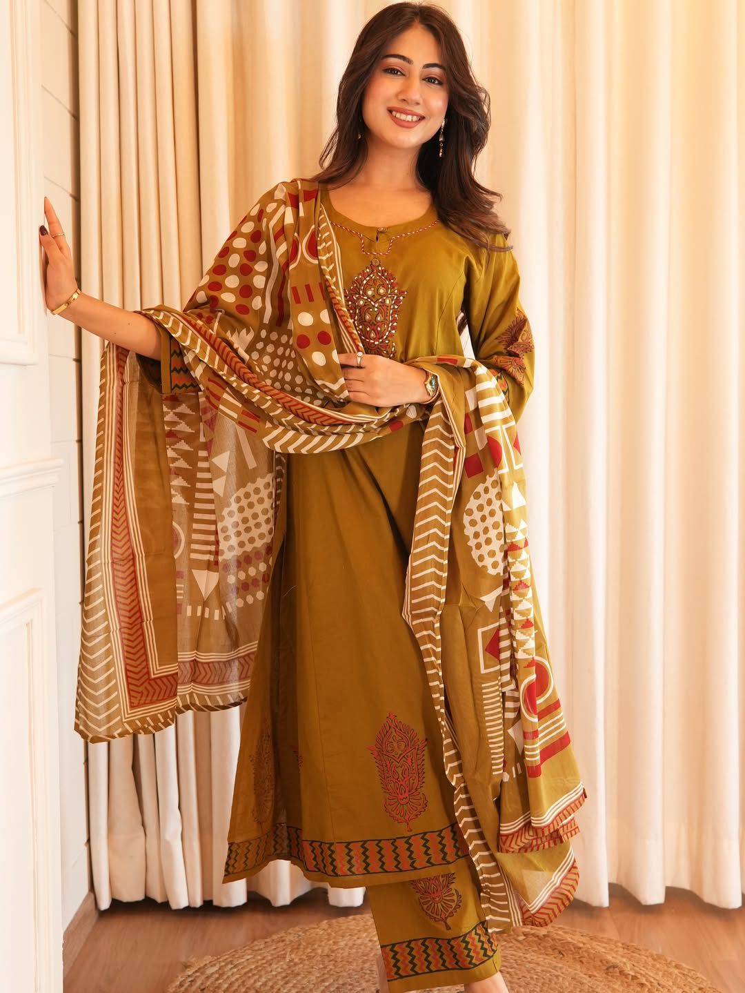 3pc cotton suit
